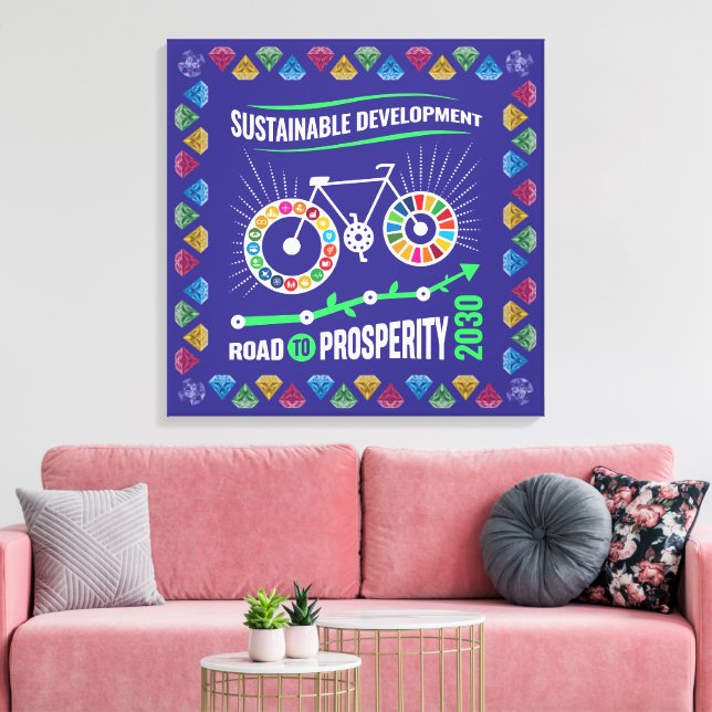 Lienzo Inspire Change & Sustainability Goals Elegant Art (Insitu (Sala de estar))