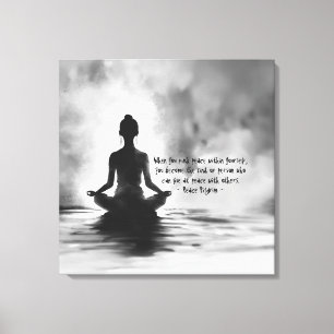 Lienzo Instructor de Meditación de Yoga Pintura al Tinta
