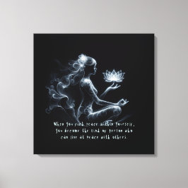 Lienzo Instructor de Yoga Lotus Meditation Pose GIGHT Mis