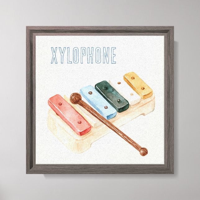 Lienzo Instrumento musical xilófono (Anverso)