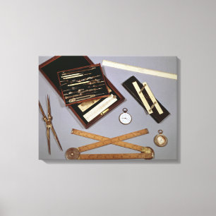 Lienzo Instrumentos de dibujo usados por Isambard