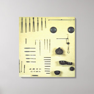 Lienzo Instrumentos del funda de un oculista, de Reims