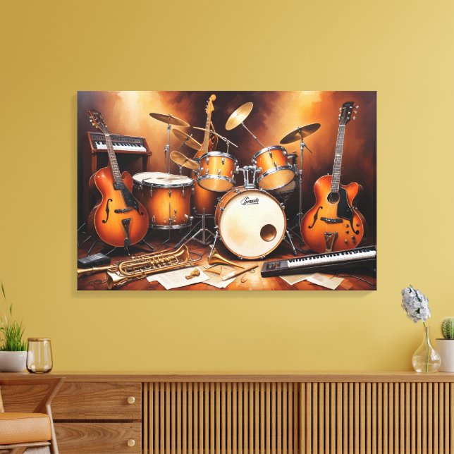 Lienzo Instrumentos musicales (Insitu (Sala de estar))