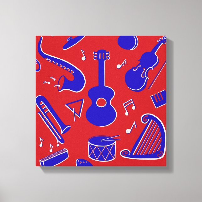 Lienzo Instrumentos musicales (Anverso)