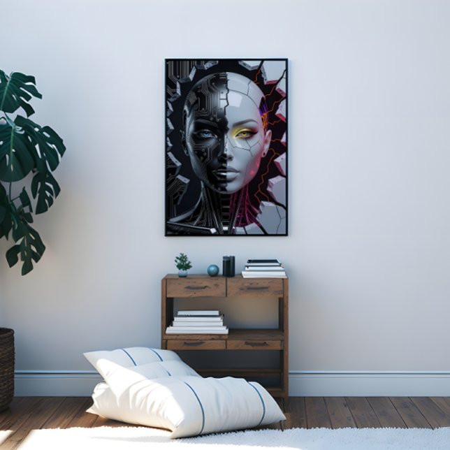 Lienzo Inteligencia artificial humanoide (Humanoid Artificial Intelligence Canvas Print)