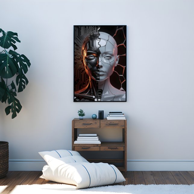 Lienzo Inteligencia artificial humanoide (Humanoid Artificial Intelligence Canvas Print)