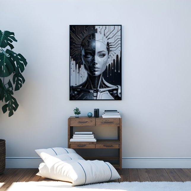 Lienzo Inteligencia artificial humanoide (Humanoid Artificial Intelligence Canvas Print)