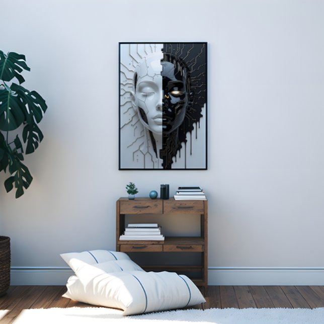 Lienzo Inteligencia artificial humanoide (Humanoid Artificial Intelligence Canvas Print)