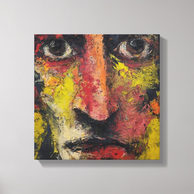 Lienzo Intense Expressionist Face Canvas (Anverso)