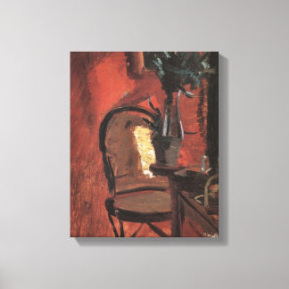 Lienzo Interior con silla y planta por Anna Ancher