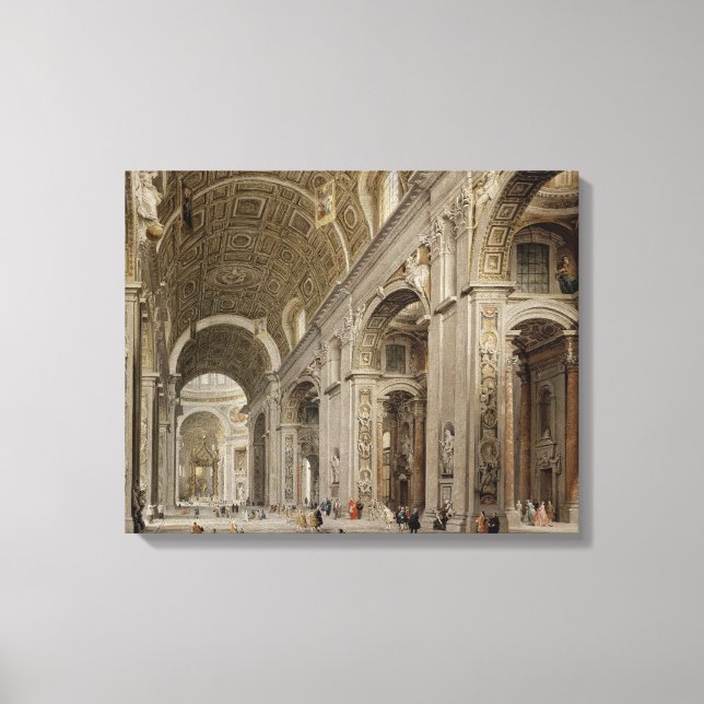 Lienzo Interior de la Basílica de San Pedro en Roma (Anverso)