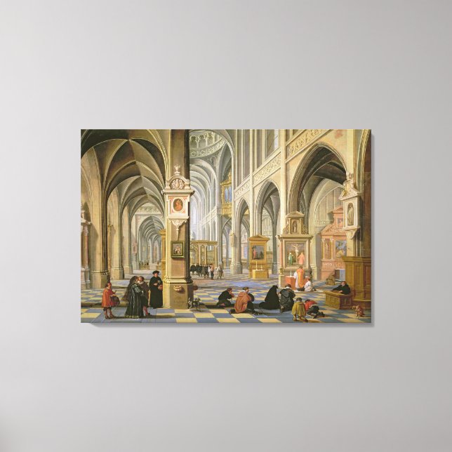Lienzo Interior de la iglesia (Anverso)