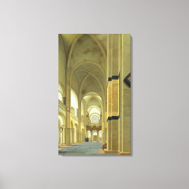 Lienzo Interior de la Marienkirche en Utrecht, 1638 (Anverso)