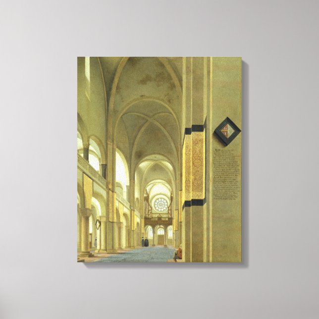 Lienzo Interior de la Marienkirche en Utrecht, 1638 (Anverso)