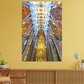 Lienzo Interior de la Sagrada Familia Barcelona