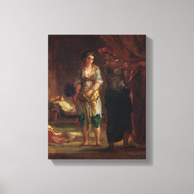 Lienzo Interior de un harem en Orán, c.1847 (Anverso)