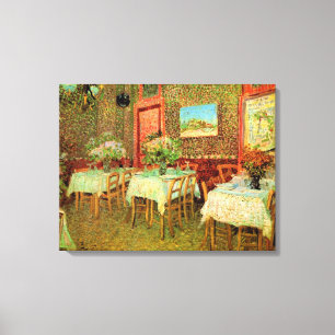 Lienzo Interior de un restaurante de Vincent van Gogh