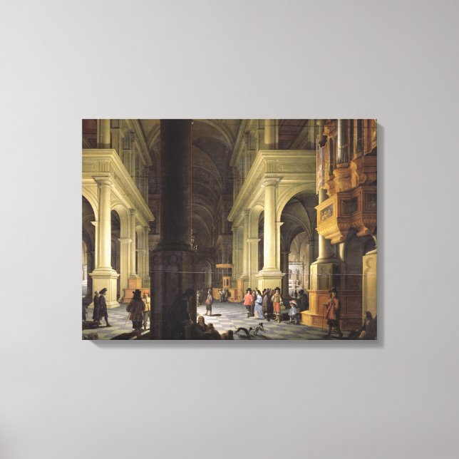 Lienzo Interior de un templo, 1652 (Anverso)