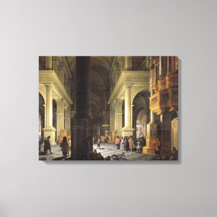 Lienzo Interior de un templo, 1652