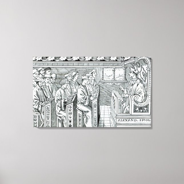 Lienzo Interior de una escuela (Anverso)