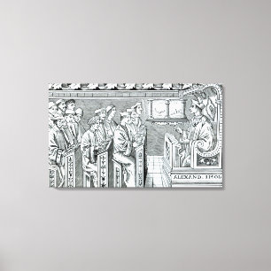 Lienzo Interior de una escuela