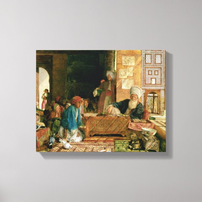 Lienzo Interior de una escuela, El Cairo (Anverso)