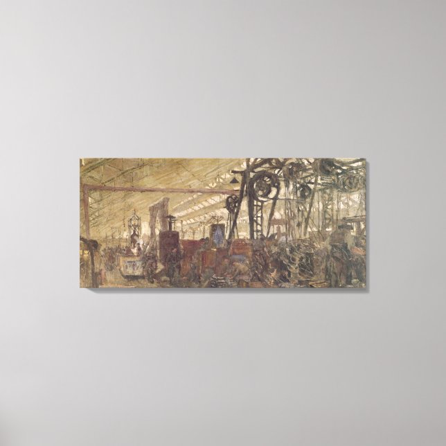 Lienzo Interior de una fábrica de municiones, 1916-17 (Anverso)