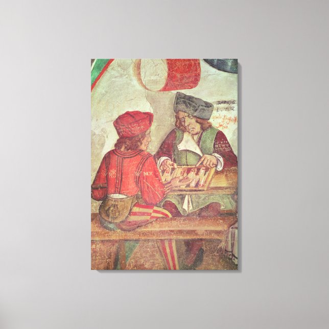 Lienzo Interior de una posada, detalles de los jugadores  (Anverso)