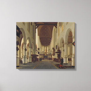 Lienzo Interior del Oude Kerk, Delft, c.1660-70