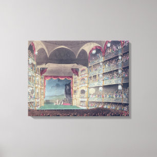 Lienzo Interior del teatro del carril de Drury, 1808