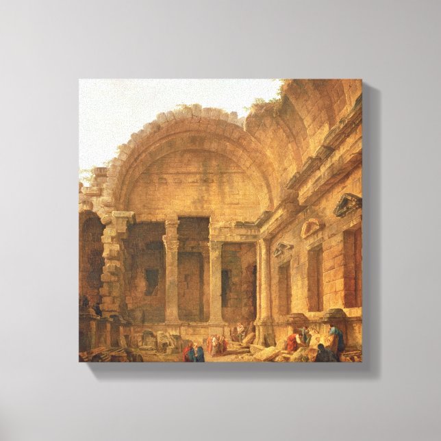 Lienzo Interior del Templo de Diana en Nimes, 1787 (Anverso)