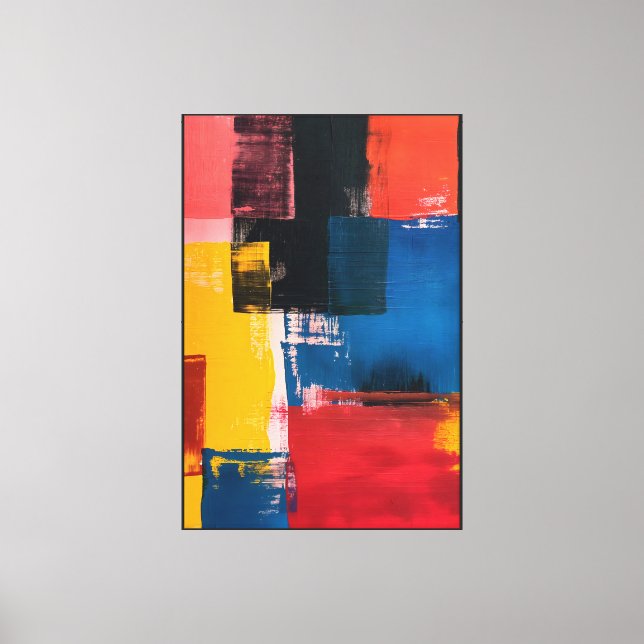 Lienzo Intersecciones cromáticas (Anverso)