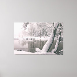 Lienzo Invierno a orillas del río