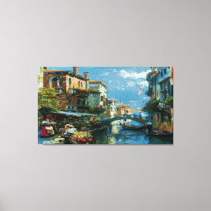 Lienzo Invierno de ensueño en Venecia * La historia venec