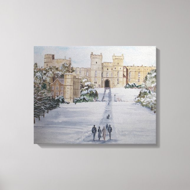 Lienzo Invierno en el castillo de Windsor (Anverso)