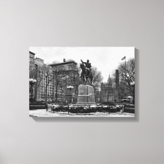 Lienzo Invierno en la Union Square 2001 de Nueva York