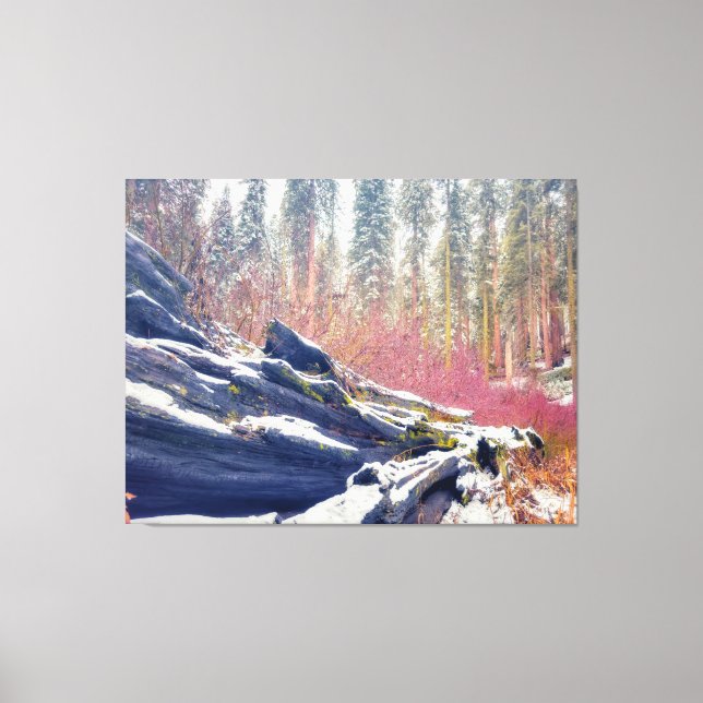 Lienzo Invierno en los bosques (Anverso)