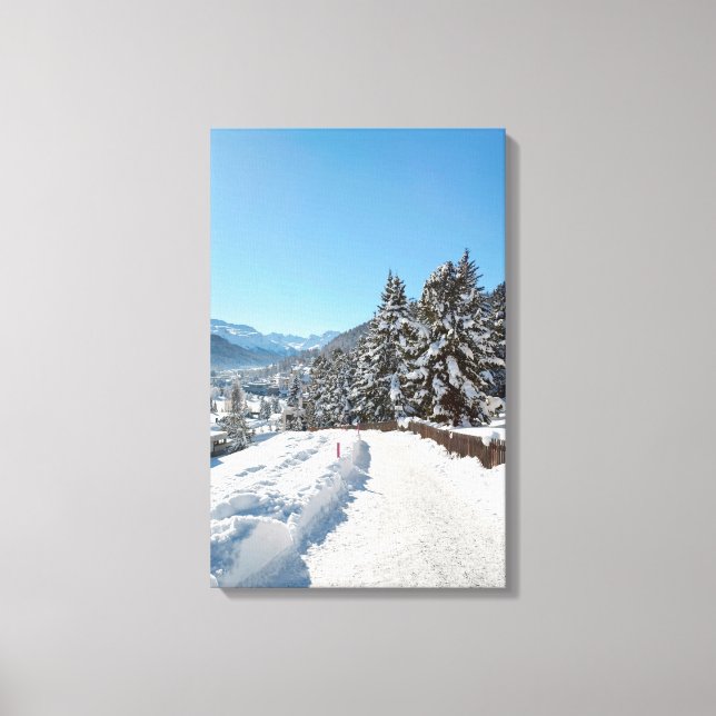 Lienzo Invierno en St. Moritz (Anverso)
