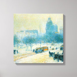 Lienzo Invierno en Union Square de Frederick Childe Hassa