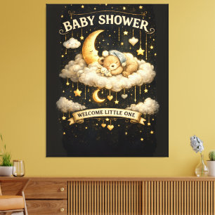 Lienzo Invitación de aventura para baby shower