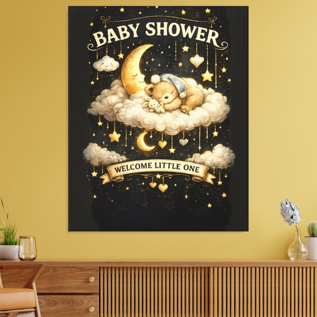 Lienzo Invitación de aventura para baby shower (Insitu (Sala de estar))