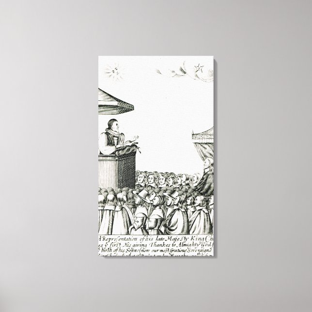 Lienzo Invitación del nacimiento del hijo de Carlos I (Anverso)