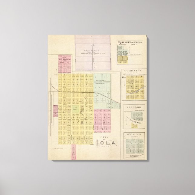 Lienzo Iola, Torrance y Kellogg, Kansas (Anverso)