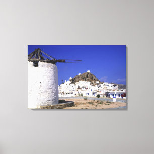 Lienzo Ios, Grecia. El blanco y el blanco hermosos y cruj