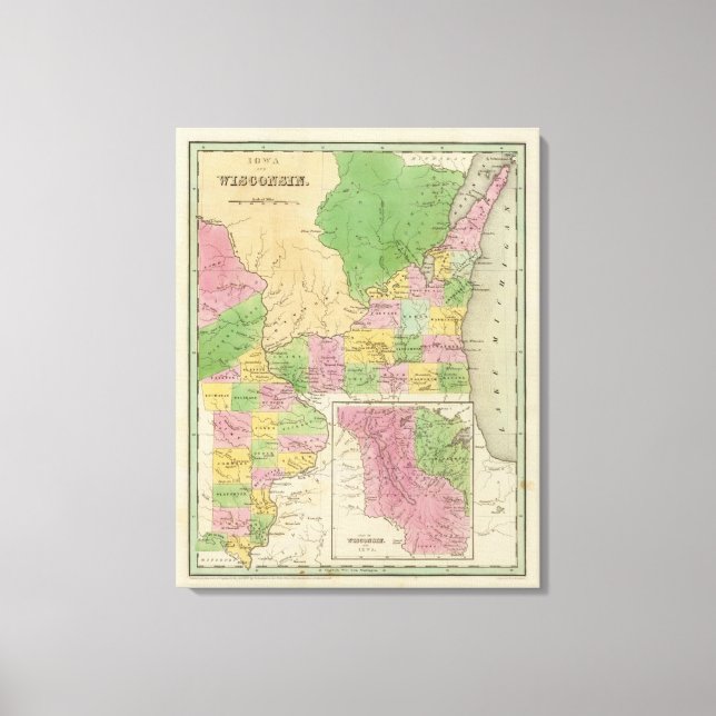 Lienzo Iowa Y Wisconsin (Anverso)