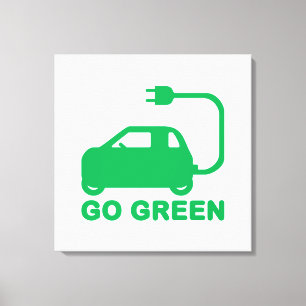 Lienzo Ir Verde ~ Conducir autos eléctricos