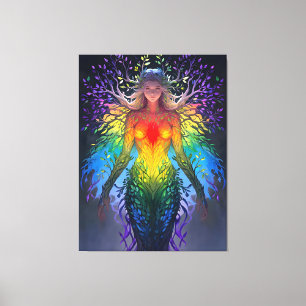 Lienzo “Iridesca” -  Guardiana de los Colores
