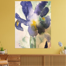 Iris azul acuarela
