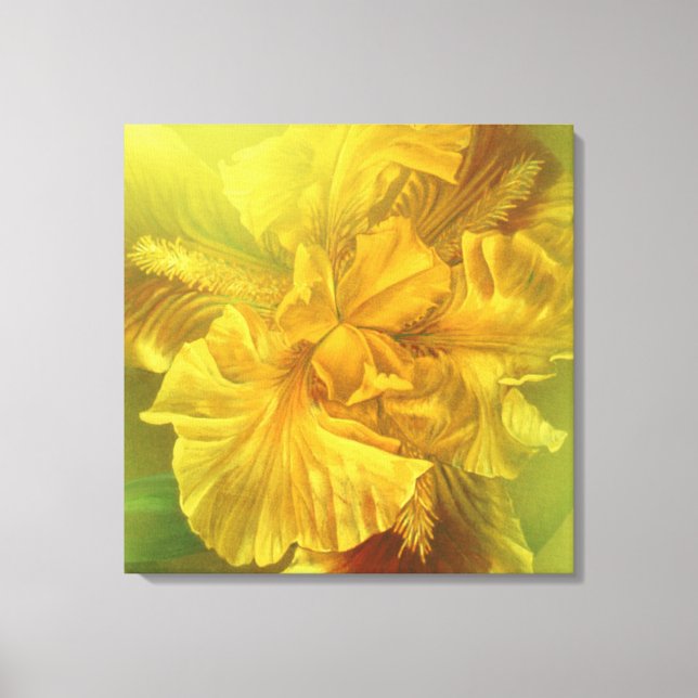 Lienzo Iris interior belleza cálido amarillo pintura cuad (Anverso)