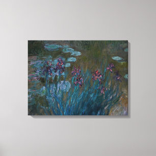 Lienzo Iris y lirios de agua